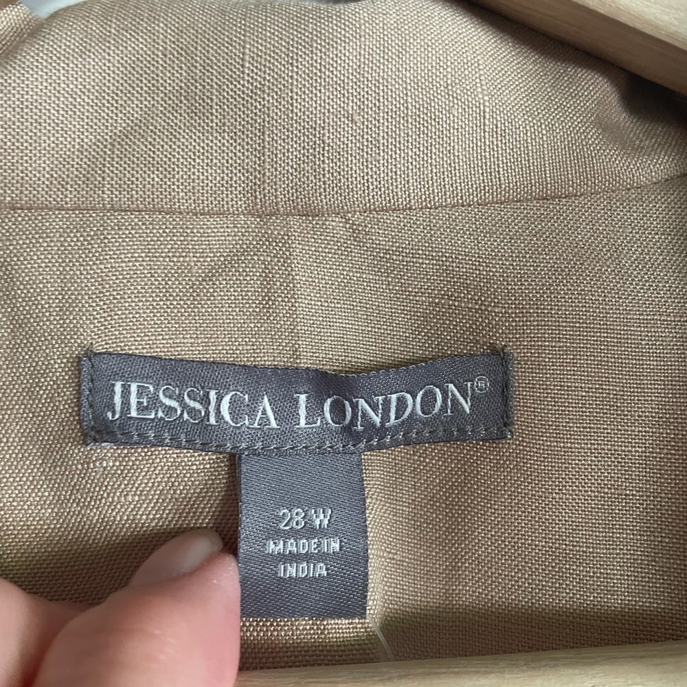 NWOT Jessica London Linen Blend Blazer/Jacket - Picture 4 of 5